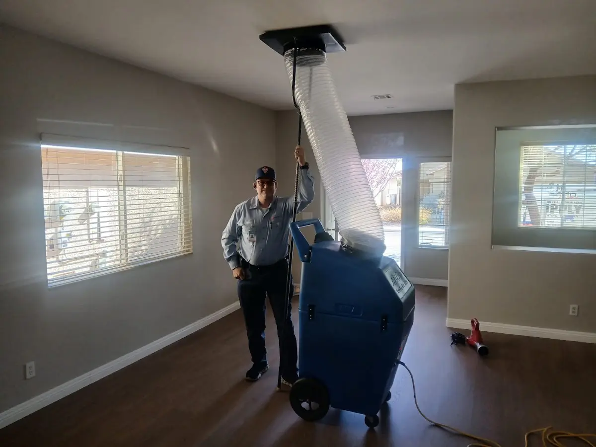 Professional Dryer Vent Cleaning work inside a Conroe home